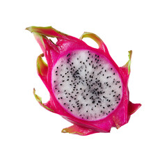 Fresh dragon fruit slice vibrant snack
