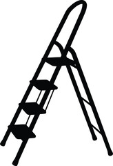 Compact folding step ladder for home and diy tasks vector