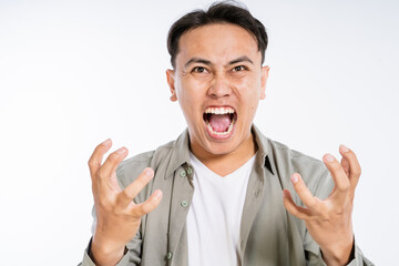 A man showcases intense emotions, vividly conveying anger and frustration, captivating others