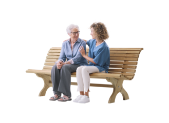 Caregiver comforting a senior patient