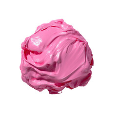 Abstract,  pink,  sculpted blob of  smooth,  glossy material
