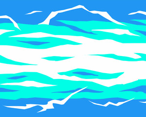 Abstract vector illustration with flashy blue color in cartoon style. Glowing seamless background perfect for product, poster, banner, content layout, or cover. Colorful Energy blast comic effect