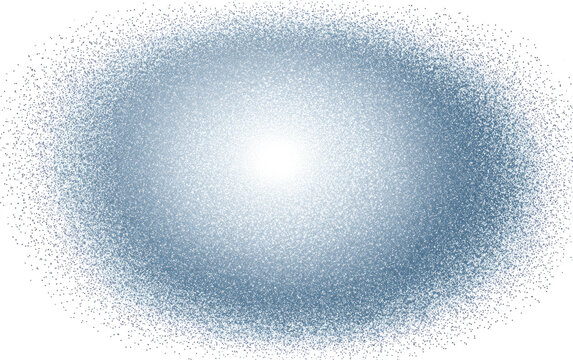 Celestial oval galaxy, light center, speckled halo