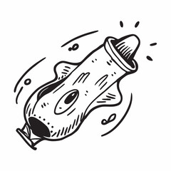 Hand-Drawn Whistle Illustration