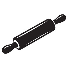 Set Rolling pin icon. Vector concept illustration for design. Vector black silhouette. with white background