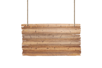 Wooden sign isolated on a white background