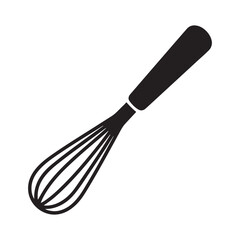 Whisk icon. Vector concept illustration for design. Vector black silhouette. with white background