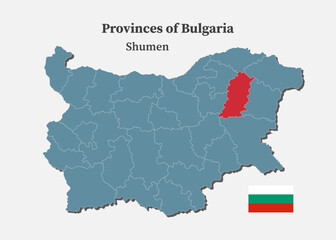 Vector map of Bulgaria - Shumen Province