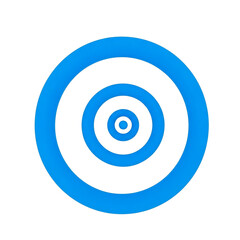 Concentric blue circles on abstract geometric design modern symbol