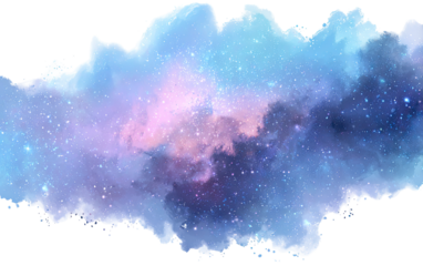 Abstract cosmic cloud, vibrant hues of space