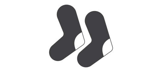 Solid Vector Icon for Socks eps 10