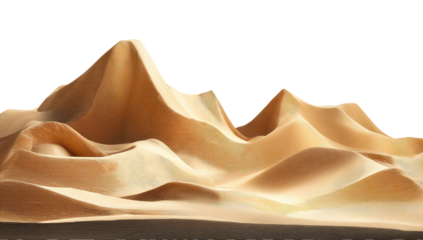 Desert dunes, sculpted sand,  peaks and valleys.  Beige, tan,  smooth,  flowing.  Dark base
