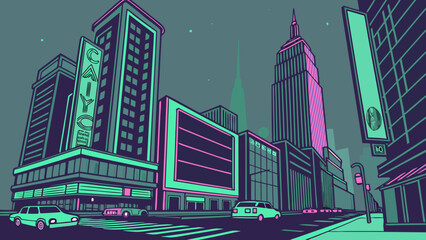 modern city skyline vector