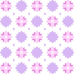 seamless pattern with pink flowers