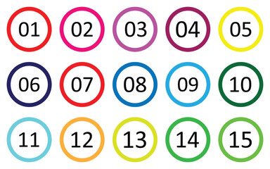 “Colorful Arrow Number Bullet Points Set – Gradient Infographic Direction Icons Collection from 1 to 12 Vector Illustration”