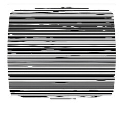 A square, static-filled image of horizontal lines