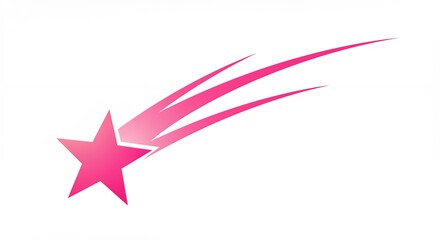Pink star graphic design element