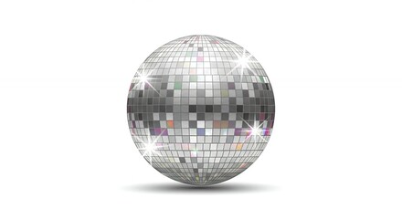 Silver disco ball image