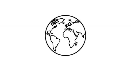 Obraz premium Simple world globe illustration