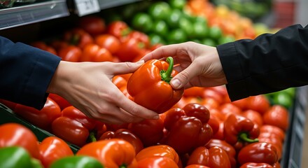 Choosing a Healthy Bell Pepper at the Grocery Store