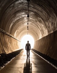 illustration of a person at the end of the tunnel 4