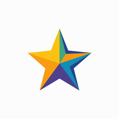 Obraz premium Vibrant Colorful Star Shaped Emblem Abstract Design Elements For Creativity