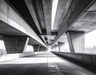 black and white concrete bridge illustration   2