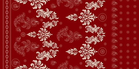 Vector Hand drawn colourful geometric flowers Motifs African boho paisley, seamless patterns with floral for fabric Ethnic Indian Pattern, textiles, clothing, wrapping paper, backdrop, banner.
