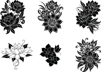 flowers set vector 
