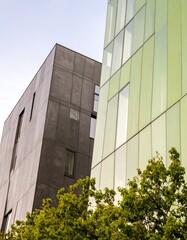 Modern architectural juxtaposition