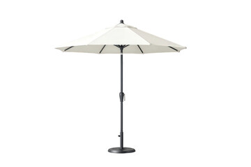 Obraz premium Beige patio umbrella isolated on transparent background