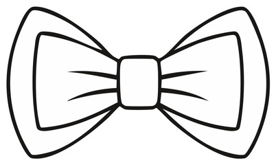 Simple outlined bow tie image for graphic design