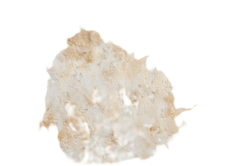 Light beige, irregular, textured, sculpted, geographical form