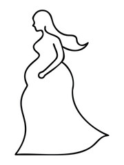 Pregnant Woman Silhouette Vector Design