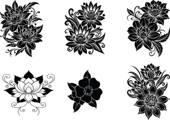 flowers set vector 