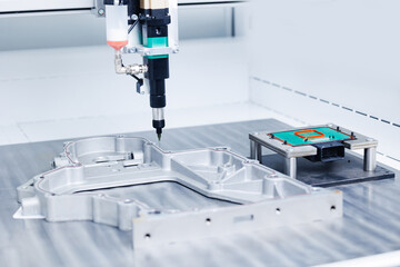 Application of sealant on cnc machine for precision engineering
