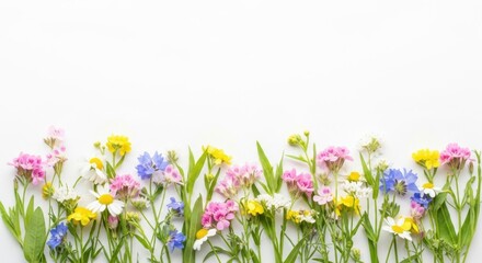 Fototapeta premium A Vibrant Meadow of Wildflowers in Bloom