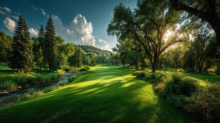 Immersive Green Grassland Composition with Textured Shrubs and Radiant Natural Landscape &ndash; Sustainable Visual for Eco-Friendly Branding