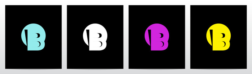 Spotlight On Letter Casting a Shadow Initial Logo Design B