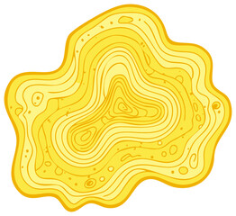 Fototapeta premium Abstract Irregular Shape with Yellow Gradient and Concentric Line Pattern Background
