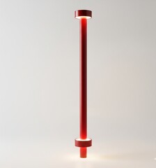 red candle holder isolated