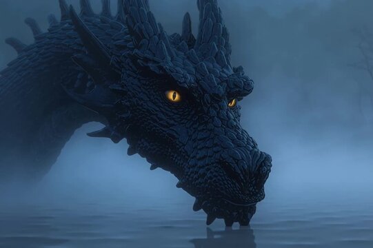 black dragon, AI generated video