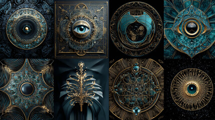 Abstract fractal patterns and shapes. Infinite universe..Mysterious psychedelic relaxation pattern. Dynamic flowing natural forms. Sacred geometry.Mystical spirals.