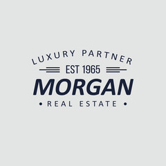 Modern minimalist Real Estate typography line art illustration logo design template fashion trendy brand identification business monochrome vector.