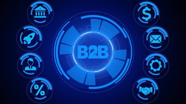 Business, Technology, Internet and network concept. B2B Business company commerce technology marketing concept.