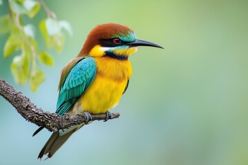Colorful Bird Perched on a Branch