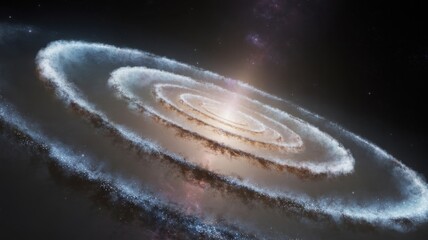 A mesmerizing spiral galaxy in deep space, showcasing the beauty and vastness of the universe with cosmic dust and celestial light
