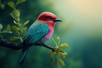 Colorful Bird Perched on a Branch