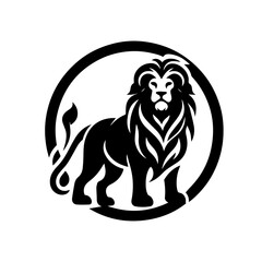 Fototapeta premium black lion vector illustration