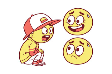Emoji big set. Vector